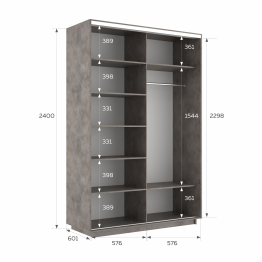 Шкаф-купе Экспресс 2-х дверный Фотопечать Квадрат Стекла 120х60х240