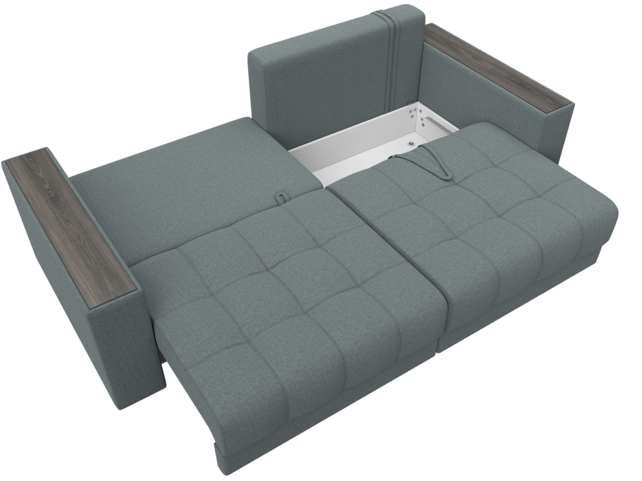 Диваны еврокнижки, Диван прямой с декором Лига-049 НПБ, рогожка Амур