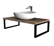 Тумбы в ванную комнату, Столешница для ванной 1Marka GRUNGE LOFT 100 