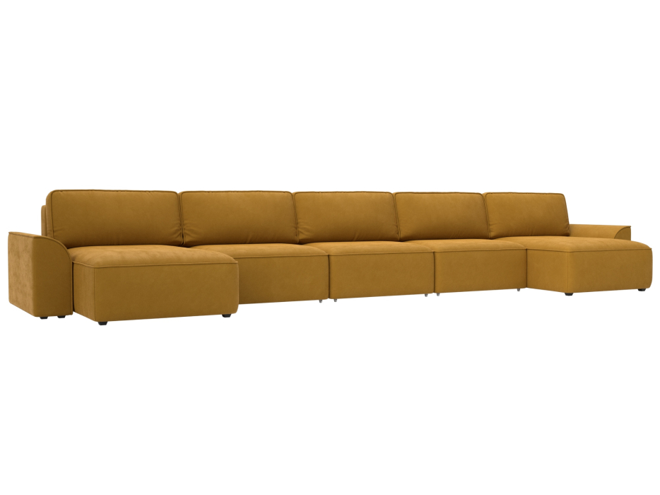 Диваны еврокнижки, Диван П-образный Лига-048 НПБ МегаЛонг, велюр BRUT