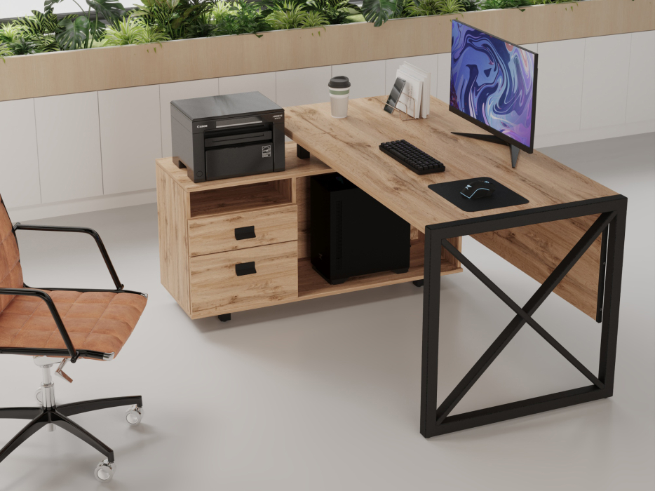 Угловые, Стол рабочий универсальный Калифорния Хардвиг СР01 ЛДСП