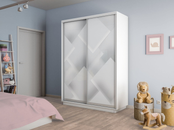 Шкаф-купе Экспресс 2-х дверный Фотопечать Квадрат Стекла 160х60х220