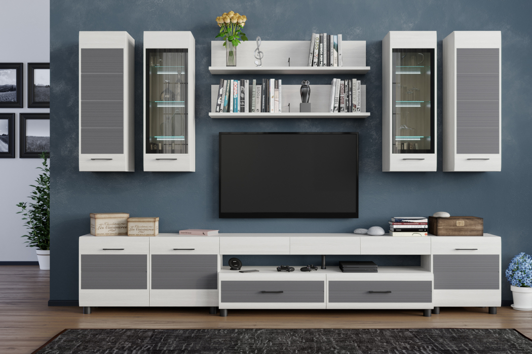 Стенки для гостиной, Модульная гостиная Камелия композиция 9