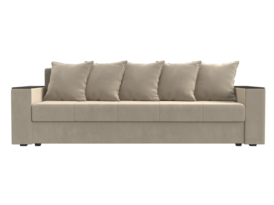 Диваны кровати со спальным местом, Диван прямой Дубай Лайт полки слева, микровельвет