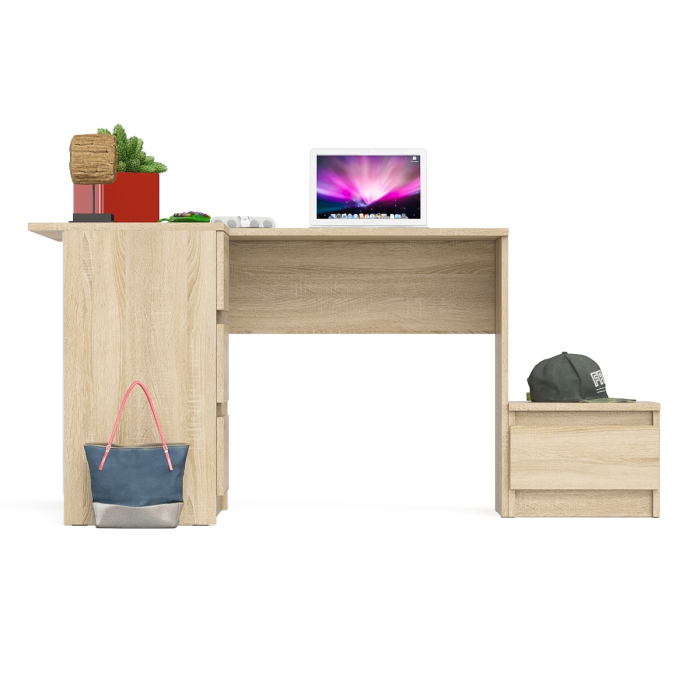 Угловые, Компьютерный стол угловой Мори МС-16 левый и тумбочка на 400