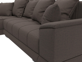 Диван угловой НордСтар левый угол, рогожка Амур