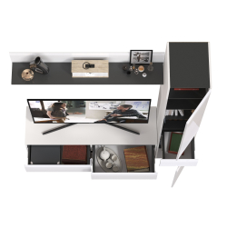 Тумба для ТВ с пеналом с ящиком и открытой полочкой Сидней