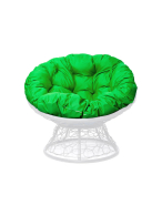 Кресла, Кресло ПАПАСАН с ротангом белое