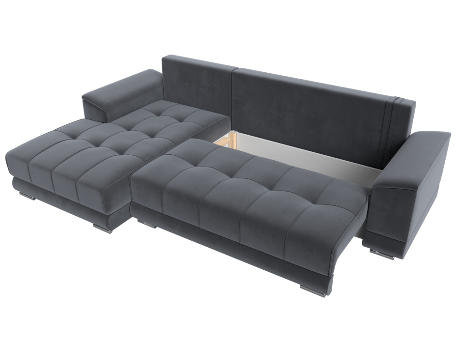 Диваны угловые в гостиную, Угловой диван НордСтар левый угол, велюр