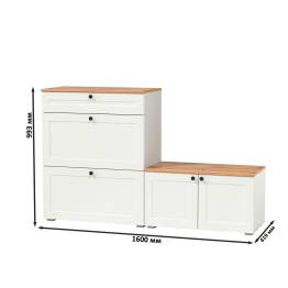 Тумба для обуви с тумбой две дверки Остин