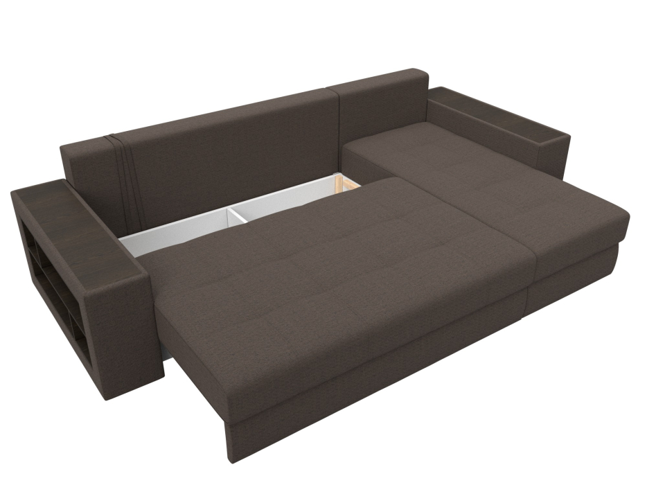 Диваны угловые в гостиную, Диван угловой Дубай правый угол, рогожка Амур