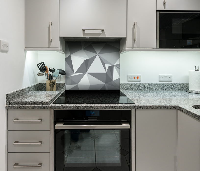 Стеновые панели, Интерьерная панель из стекла 500*600*6 мм MGF56_геометрия