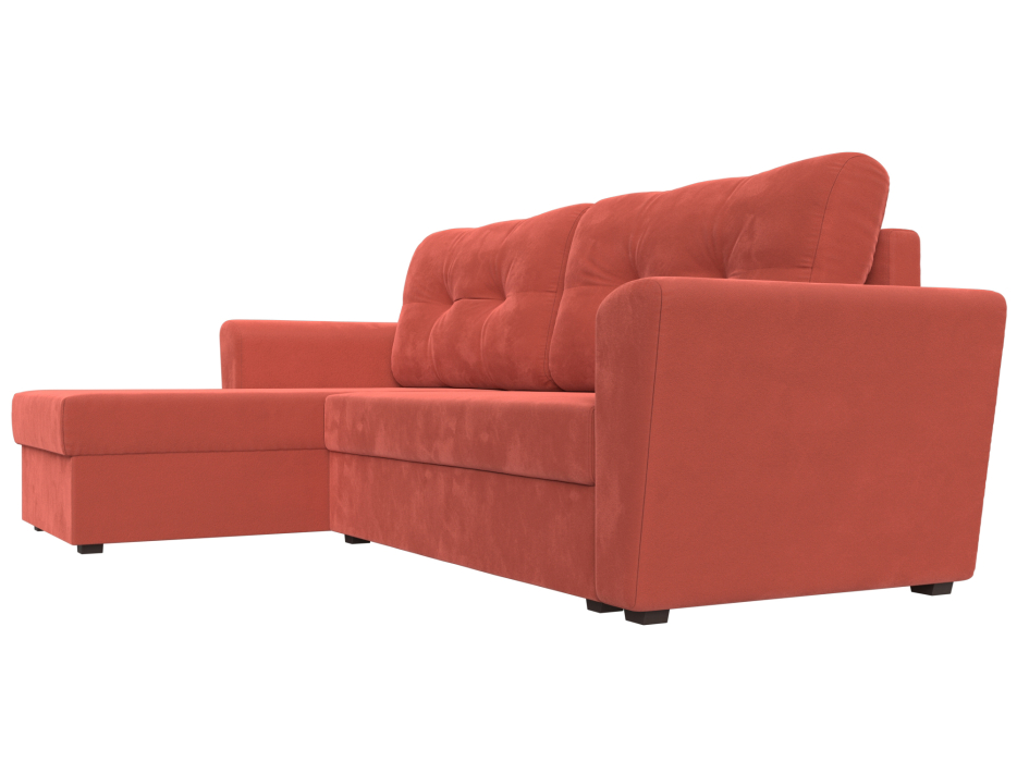 Диваны угловые в гостиную, Угловой диван Амстердам Лайт левый угол, микровельвет