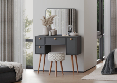 С зеркалом, Трюмо в спальню в лофт стиле 4-25919