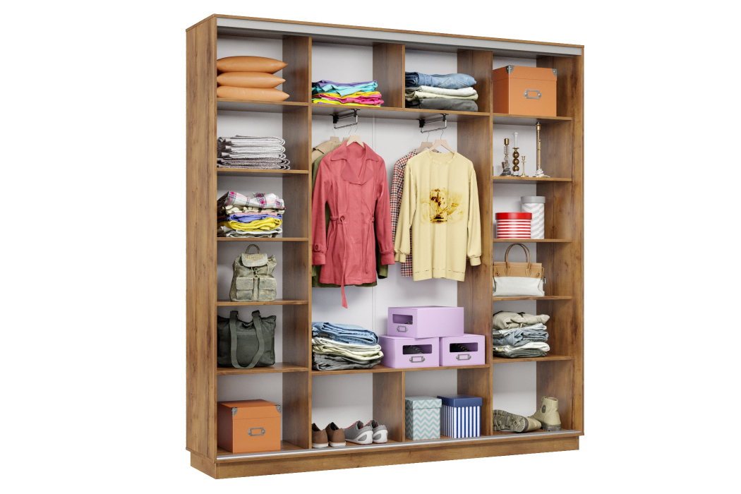 Шкафы-купе 3-х дверные, Шкаф-купе Премьер Лайт 33 (05;05;05) трехдверный