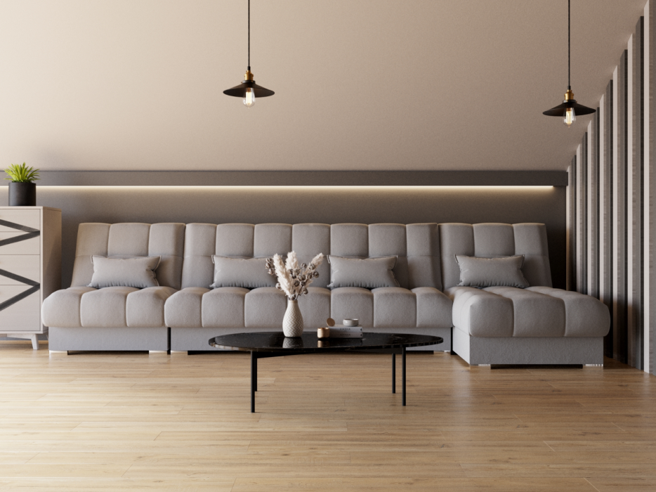 Диваны угловые в гостиную, Угловой диван Фиеста-3 НПБ, велюр