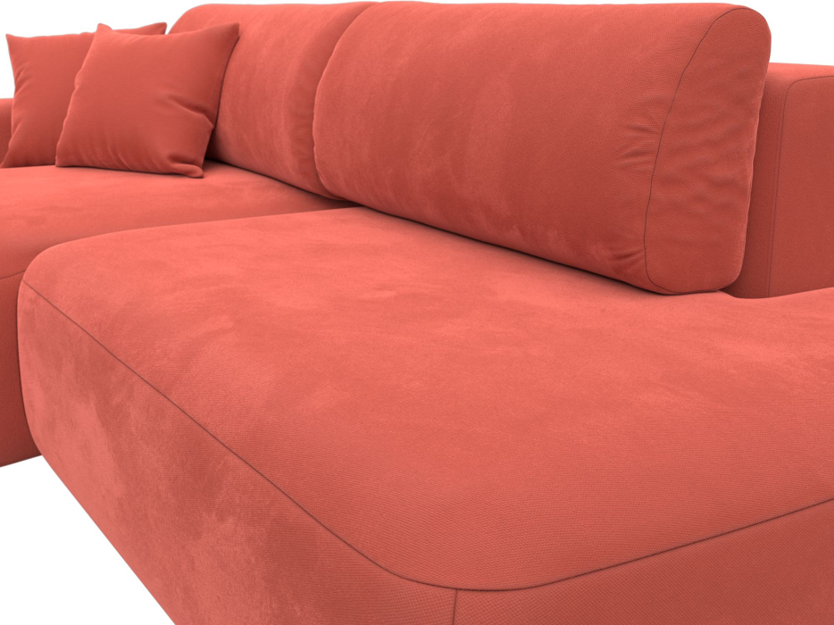 Диваны угловые в гостиную, Диван угловой Лига-036 Модерн левый угол, микровельвет