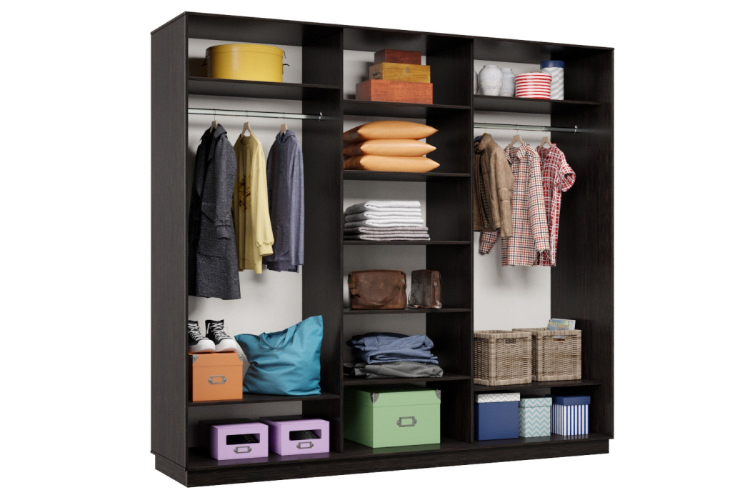 Шкафы-купе 3-х дверные, Шкаф-купе Премьер Лайт 54 (11;08;11) трехдверный