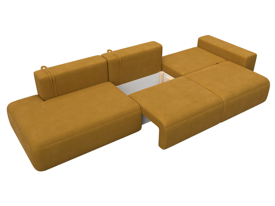 Диваны еврокнижки, Диван прямой Лига-036 НПБ Модерн Лонг подлокотник справа, велюр BRUT