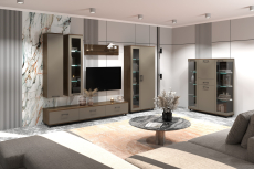 Стенки для гостиной, Модульная гостиная Грейс композиция 4  Гикори Джексон Темный