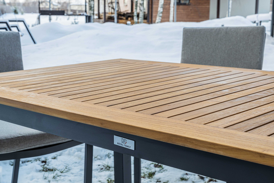 Обеденные столы, Обеденный стол OSCAR со столешницей из тика