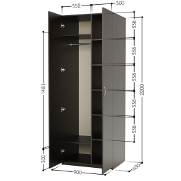 Шкаф комбинированный ДОК-2 90х60