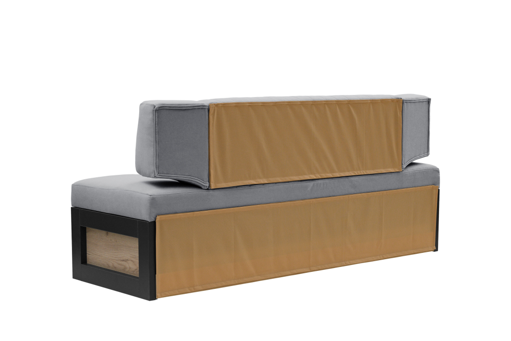 Диваны прямые кухонные, Прямой кухонный диван Парус 181 Дуб крафт серый