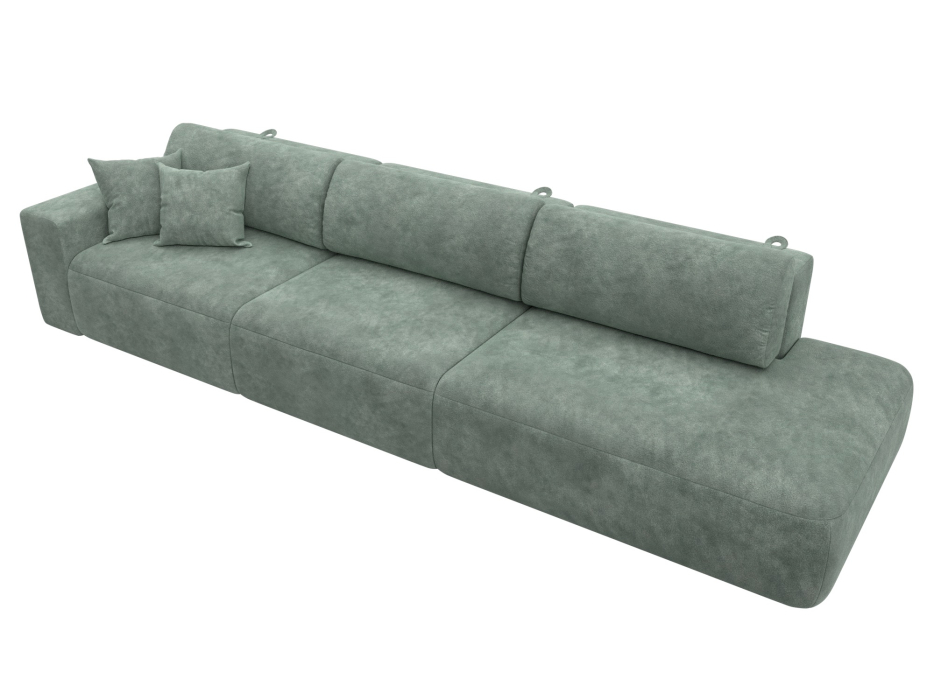 Диваны еврокнижки, Диван прямой Лига-036 НПБ Модерн Лонг подлокотник слева, велюр BRUT