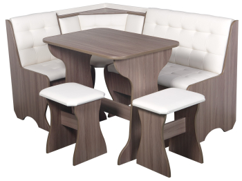 Кухонный уголок Стиль 1Л (со столом СТ4) Ясень шимо темный / экокожа