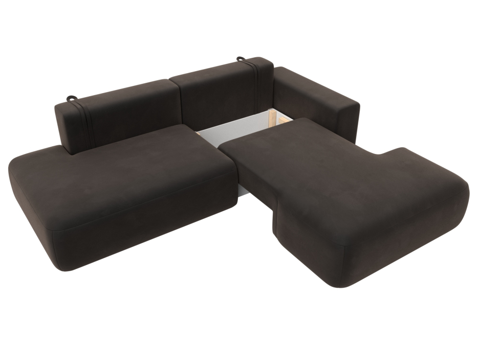 Диваны угловые в гостиную, Диван угловой Лига-036 Модерн правый угол, велюр