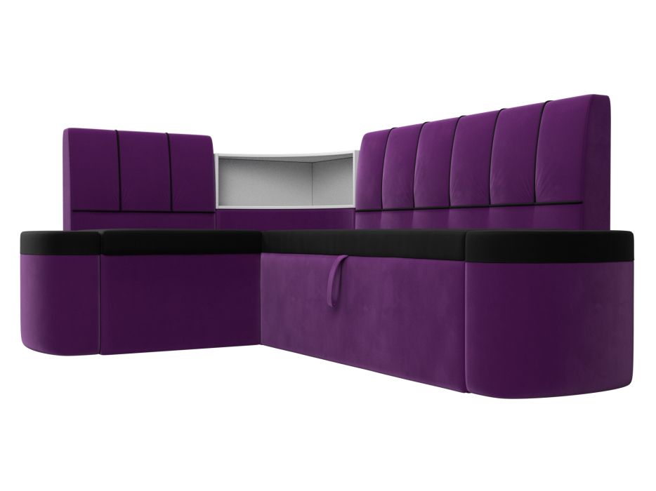 Диваны угловые кухонные, Кухонный угловой диван Тефида левый угол, микровельвет