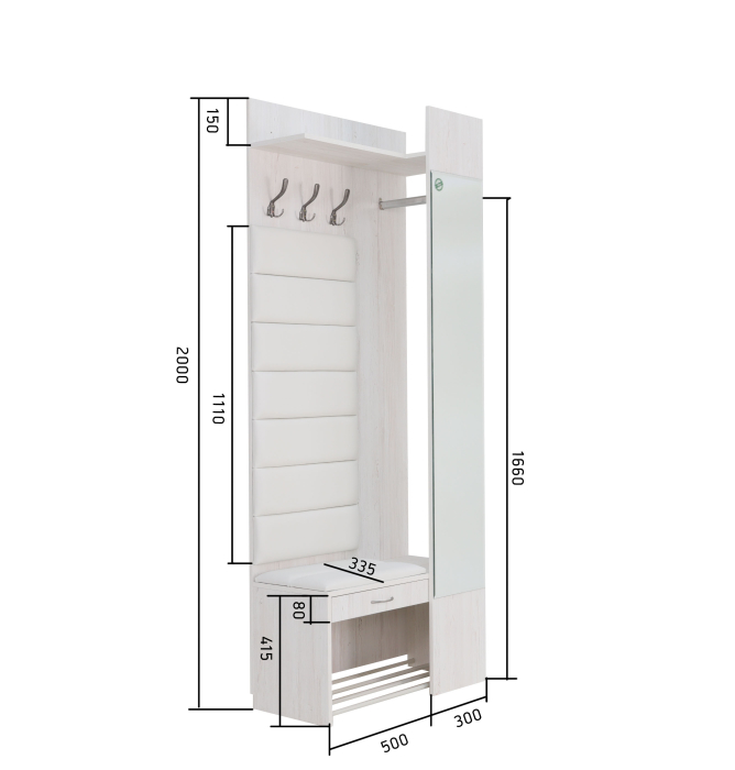 Прихожие, Прихожая Ольга-Милк 2