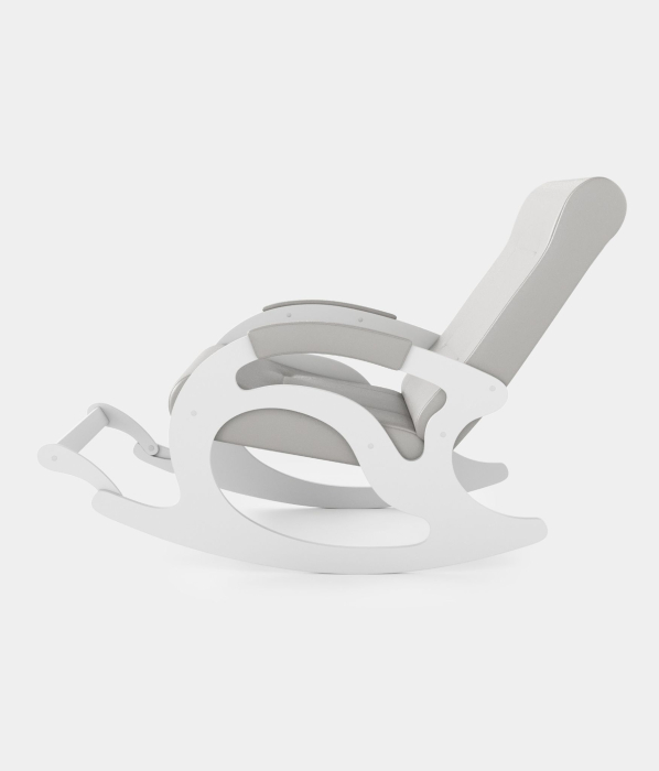 Кресла-качалки, Кресло-качалка Тироль - БЕЛЫЕ экокожа