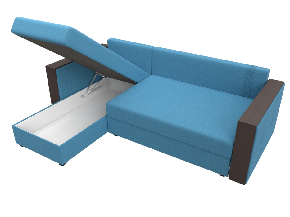 Диваны угловые в гостиную, Диван угловой Валенсия Лайт левый угол, рогожка Амур