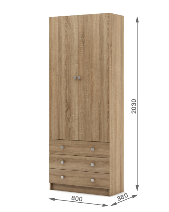 Шкафы двухстворчатые, Шкаф Бостон-10