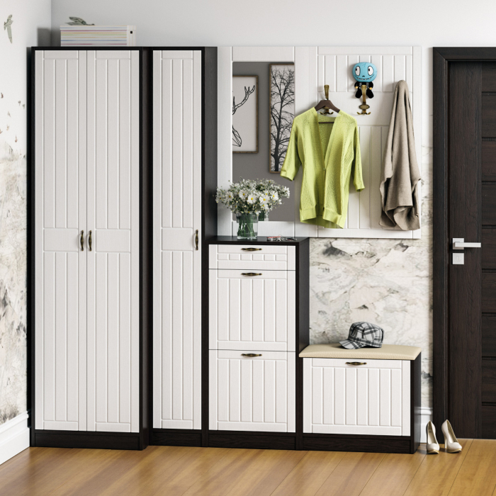 Обувницы, Обувница высокая с ящиком П-6 МДФ фрезеровка прованс