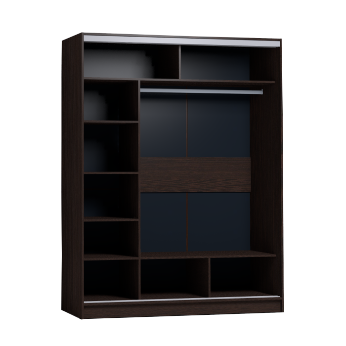 Шкафы-купе 2-х дверные, Шкаф-купе 2-дв  Strike 1600 лдсп/лдсп  (в2105*ш1600*г595)