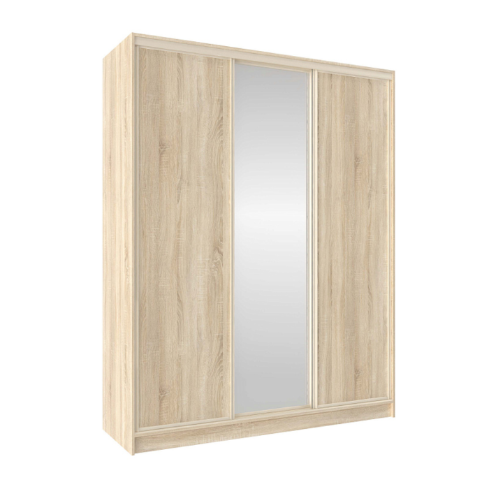 Шкафы-купе, Шкаф-купе 3-дв  Домашний 1800 зеркало/лдсп  (в2295*ш1800*г595)