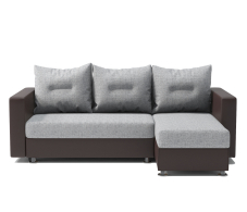 Диваны угловые в гостиную, Угловой диван Ария правый, шенилл / экокожа