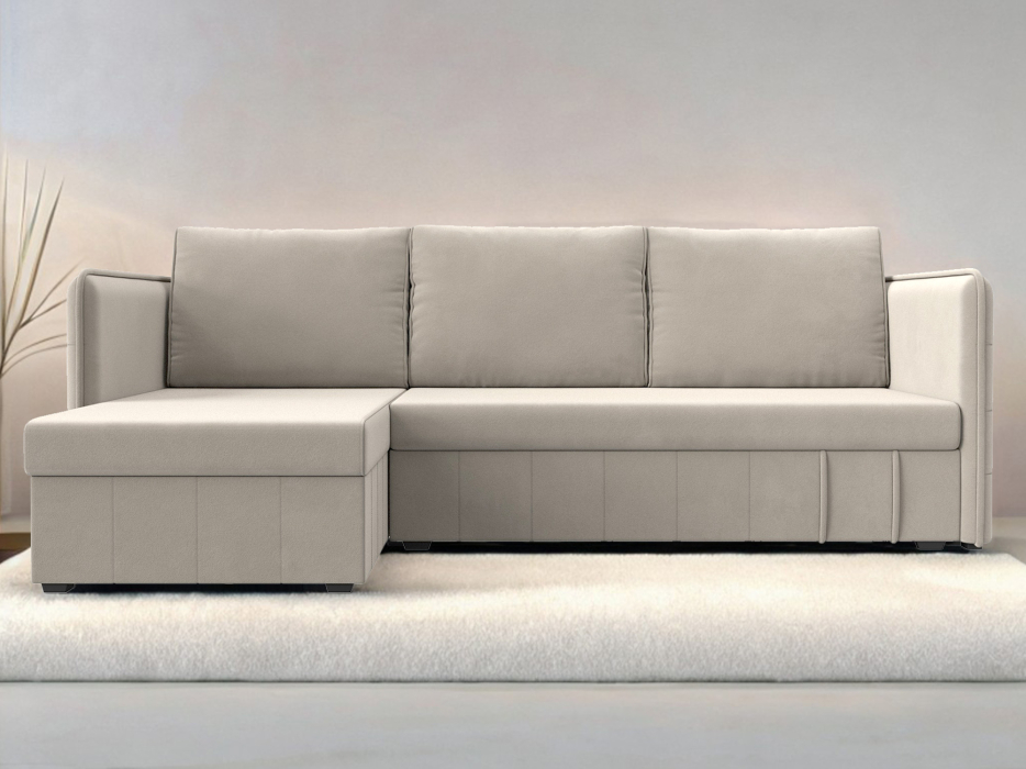 Диваны угловые в гостиную, Угловой диван Слим левый угол, микровельвет