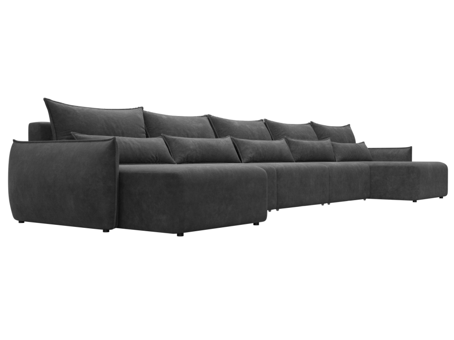 Диваны еврокнижки, Диван п-образный Лига-051 НПБ МегаЛонг, велюр BRUT