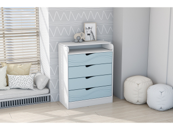 Детский Комод раскладной Бриз МДФ, Волна