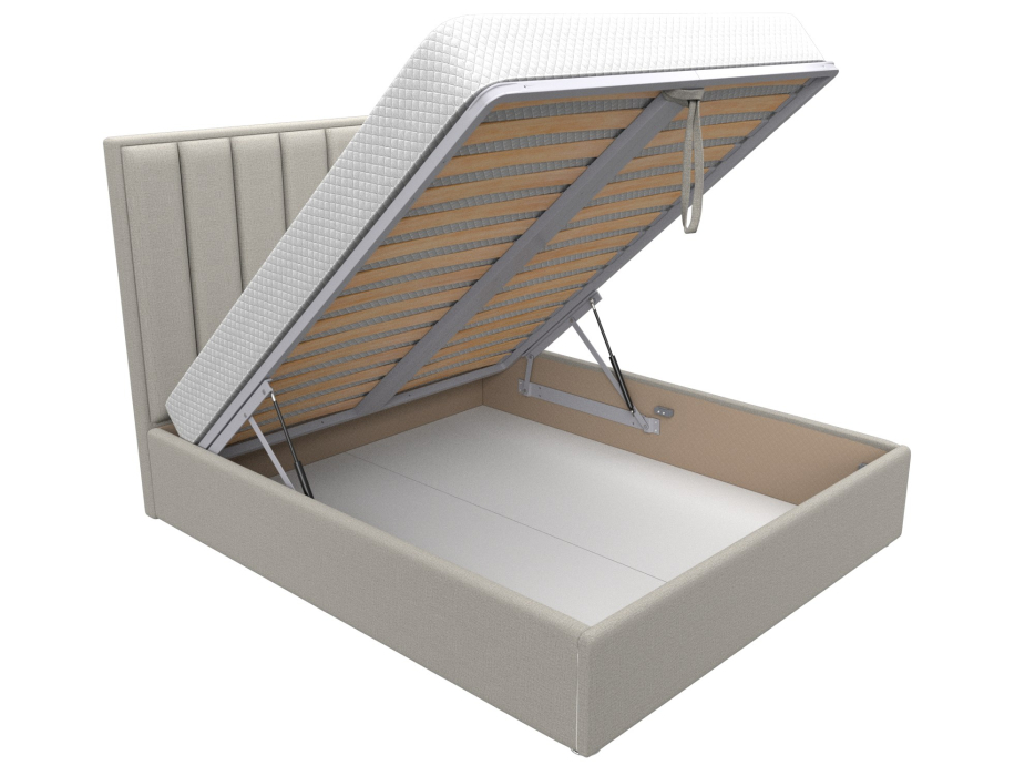 Мягкая кровать, Кровать интерьерная Афродита 160, рогожка Амур