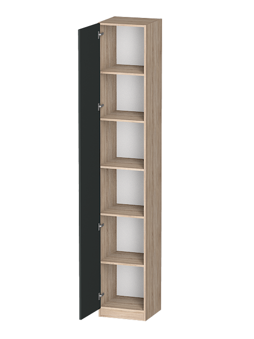 Шкафы одностворчатые, Распашной шкаф Лайф с полками 40*40*240 Дуб сонома
