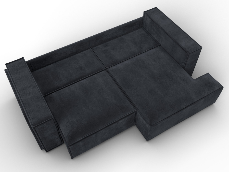 Диваны угловые в гостиную, Диван угловой Лига-061 угол правый, велюр TOWER