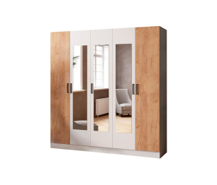 Шкаф распашной с зеркалом Ларс 200 см