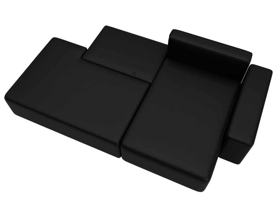 Диваны угловые в гостиную, Диван угловой Лига-079 угол правый, экокожа GRIFON