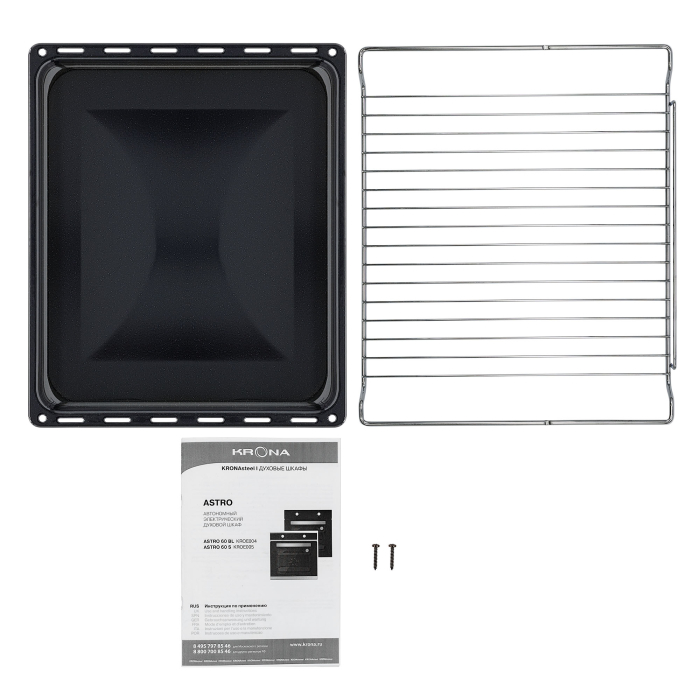 Духовые шкафы, Электрический духовой шкаф KRONA ASTRO 60 BL (независимый)