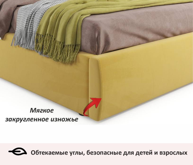 Мягкая кровать, Мягкая кровать Selesta 1200 с подъемным механизмом