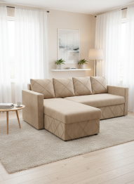 Диван угловой Стелла 140, велюр